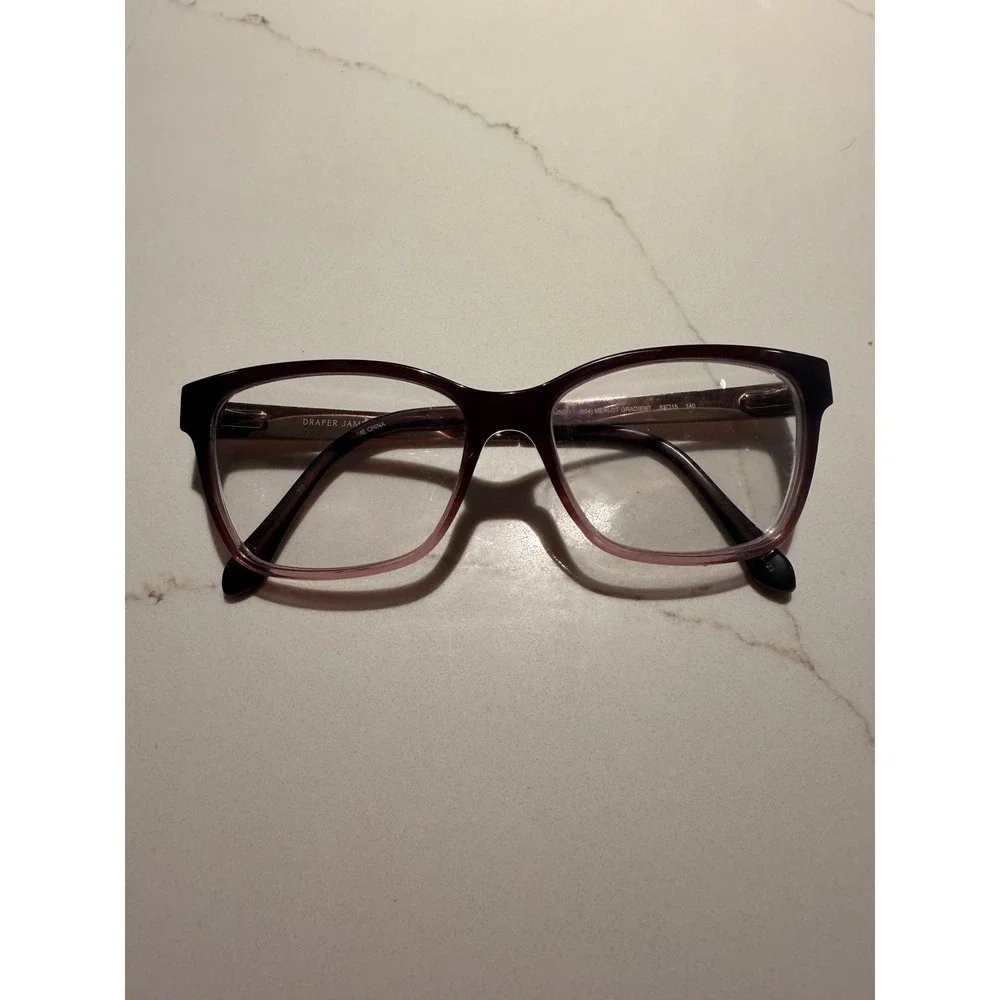 Draper James Womens Merlot Gradient Eyeglasses DJ5021 53-15-140 Purple Floral